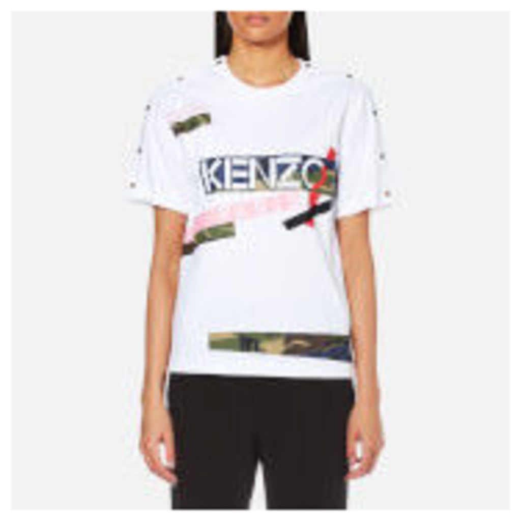 KENZO Women's Pima Cotton Jersey Logo T-Shirt - White