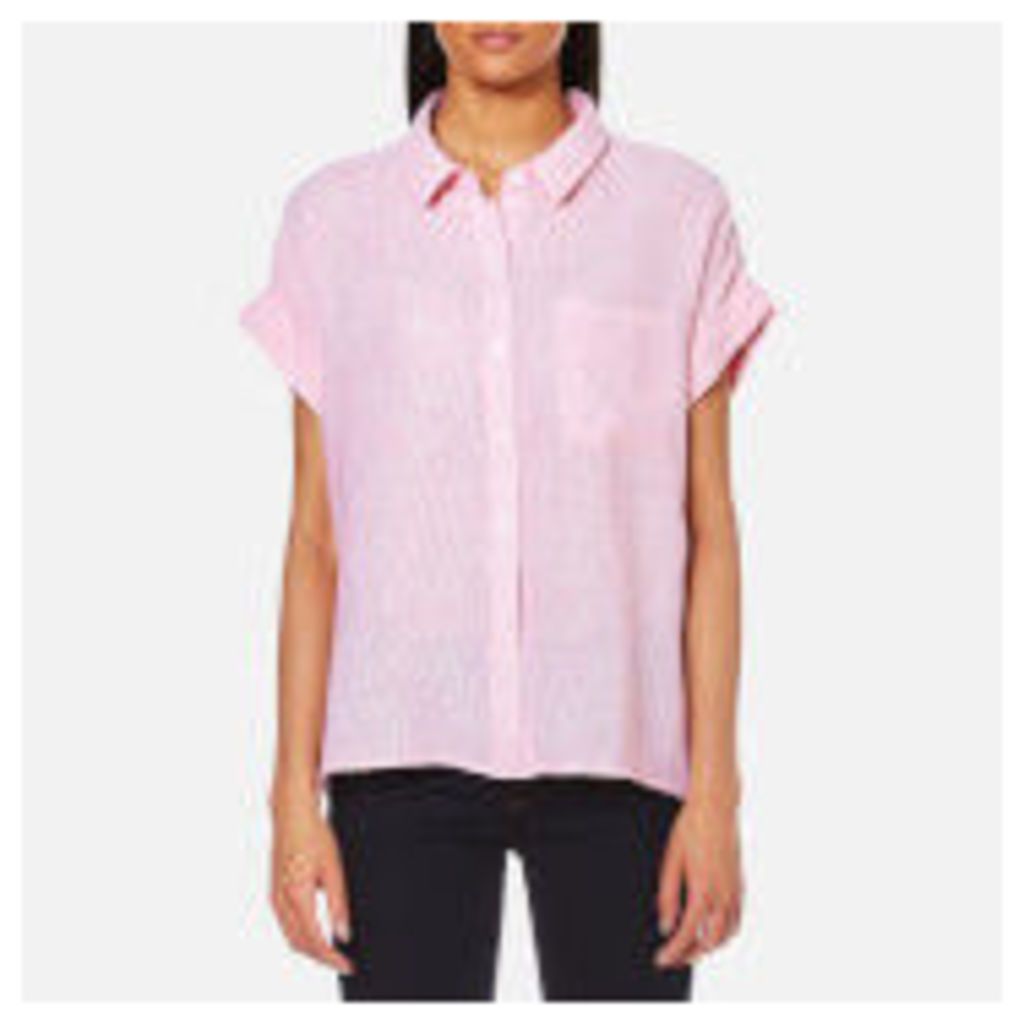 Rails Women's Whitney Short Sleeve Shirt - Melon/White Stripe