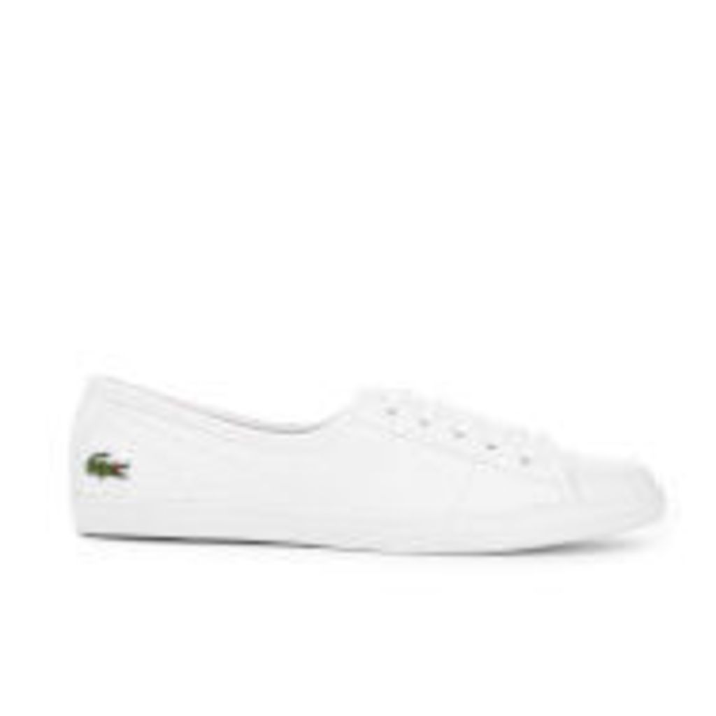 Lacoste Women's Ziane Leather Chunky Pumps - White