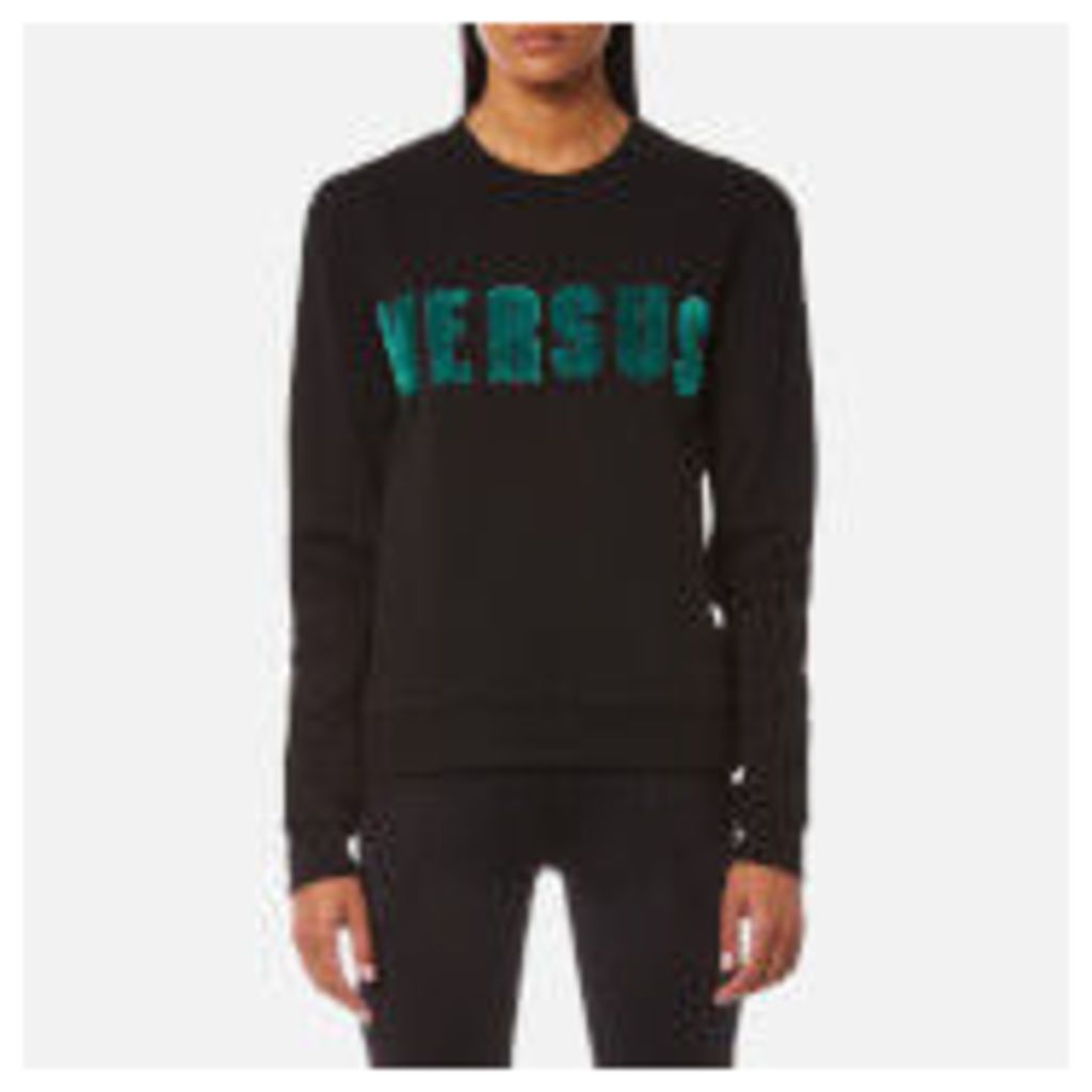 Versus Versace Women's Versus Textured Logo Sweatshirt - Black - M - Black