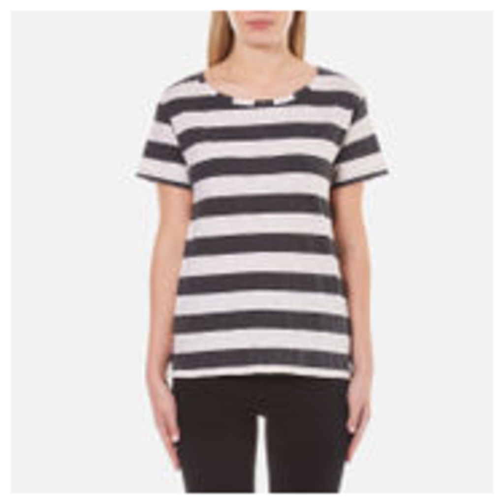 Maison Scotch Women's Loose Fit T-Shirt in Stripes - Multi - UK 10/2 - Multi