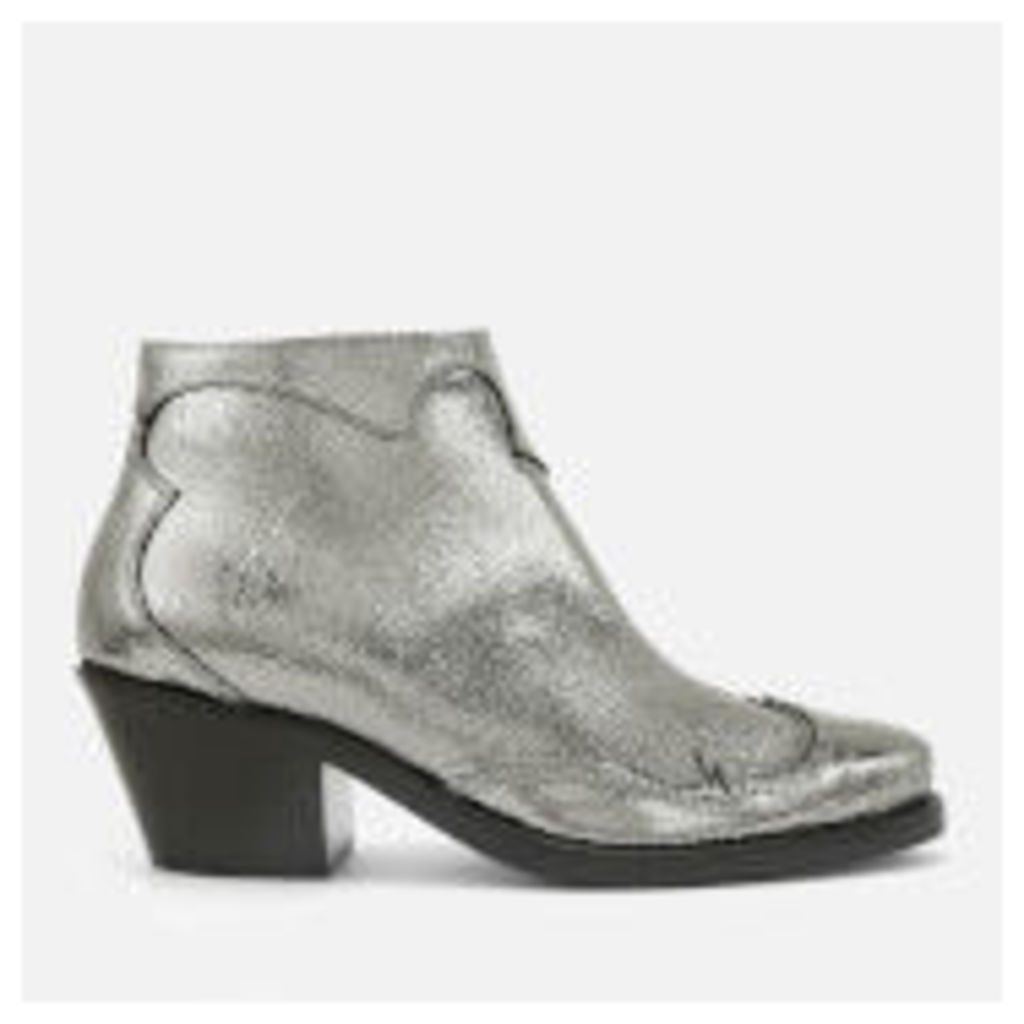 McQ Alexander McQueen Women's New Solstice Zip Ankle Boots - Silver