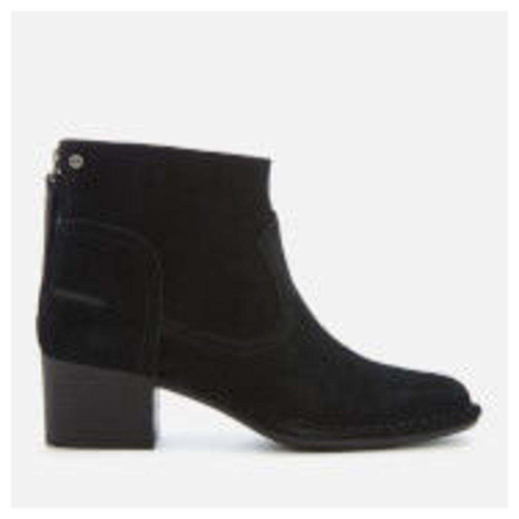 UGG Women's Bandara Suede Heeled Ankle Boots - Black