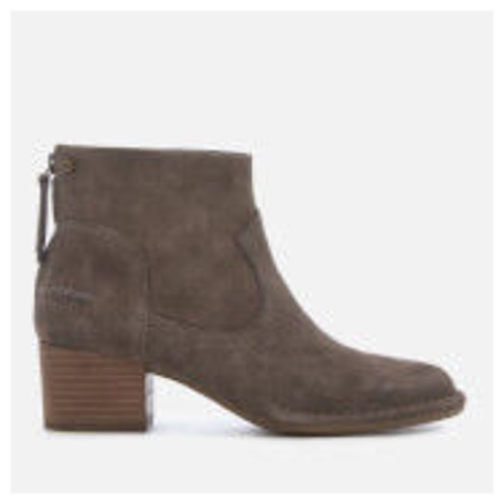 UGG Women's Bandara Suede Heeled Ankle Boots - Mysterious