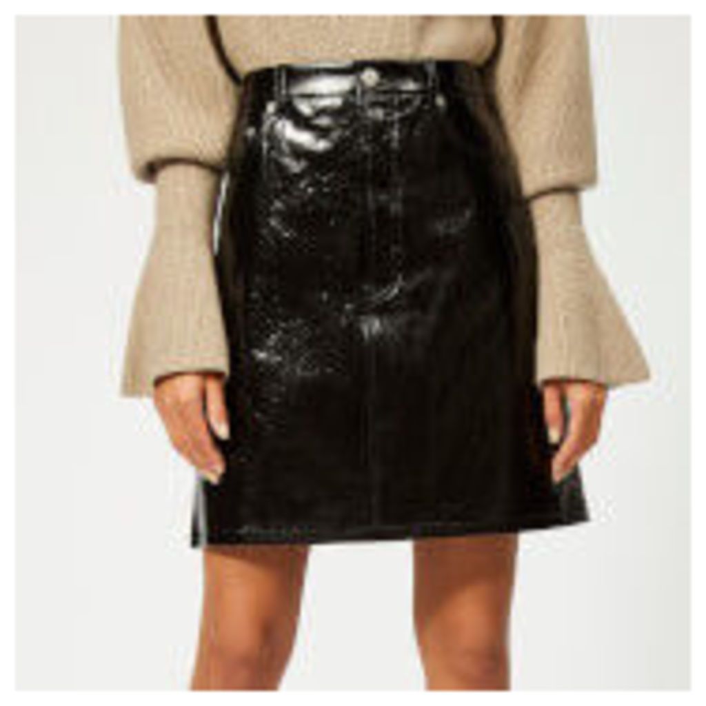 Helmut Lang Women's Patent Leather Five Pocket Skirt - Black