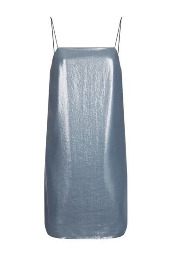 Womens Metallic Strappy Dress - Slate, Slate