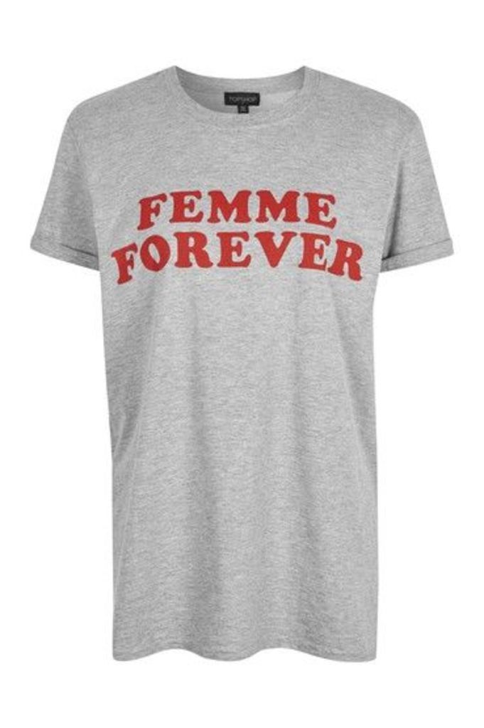 Womens Femme Forever T-Shirt - Grey Marl, Grey Marl