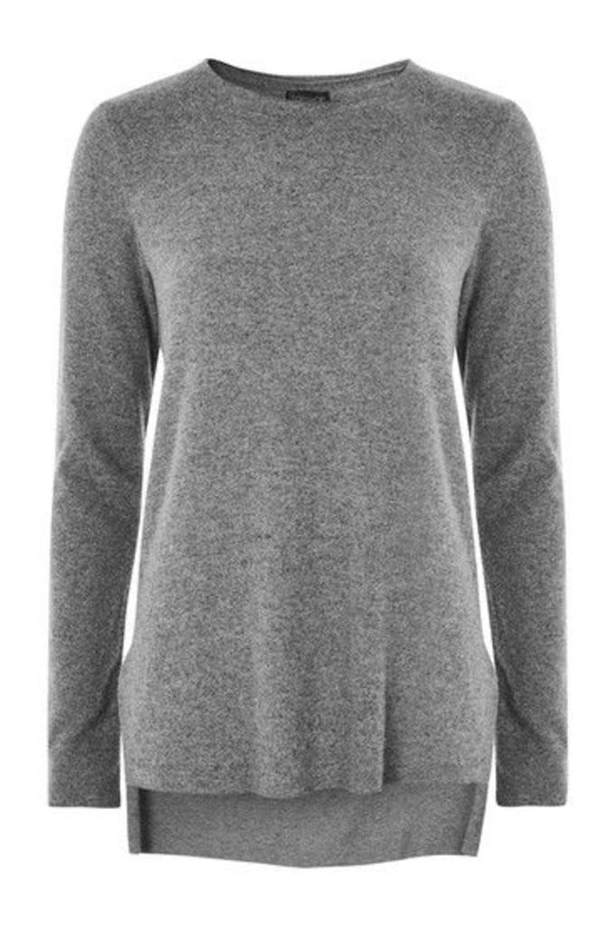 Womens Cut And Sew Sweatshirt - Grey Marl, Grey Marl