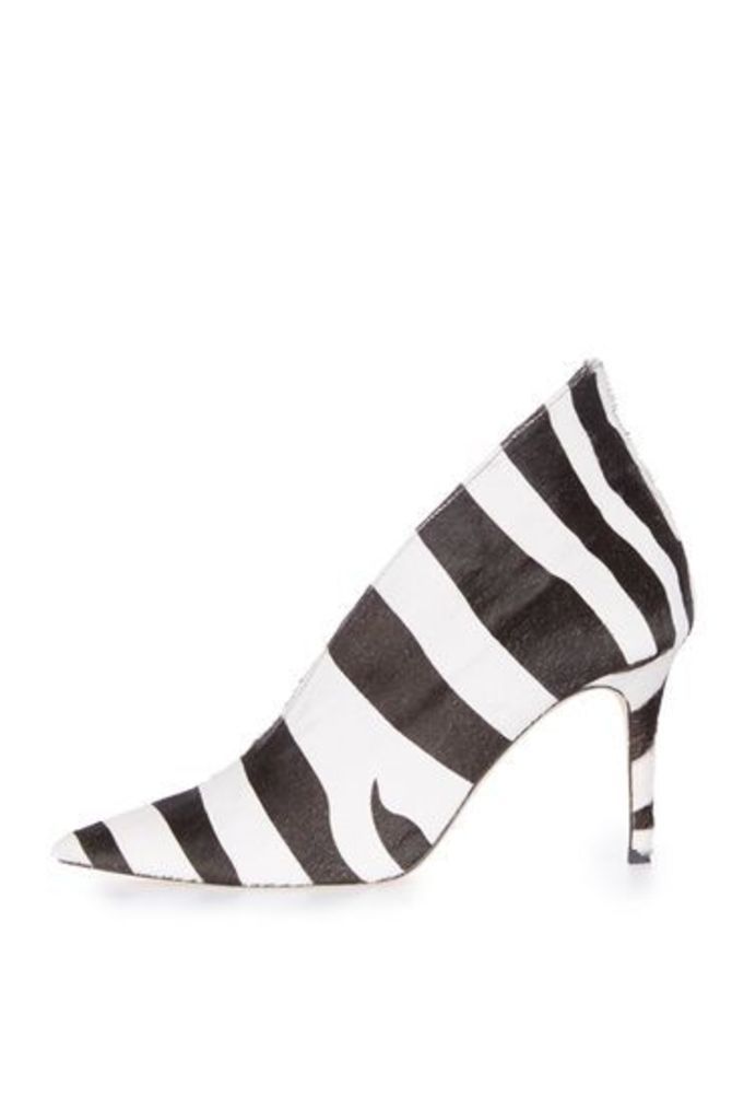 Womens **Pointed Zebra Heels by Unique - Multi, Multi