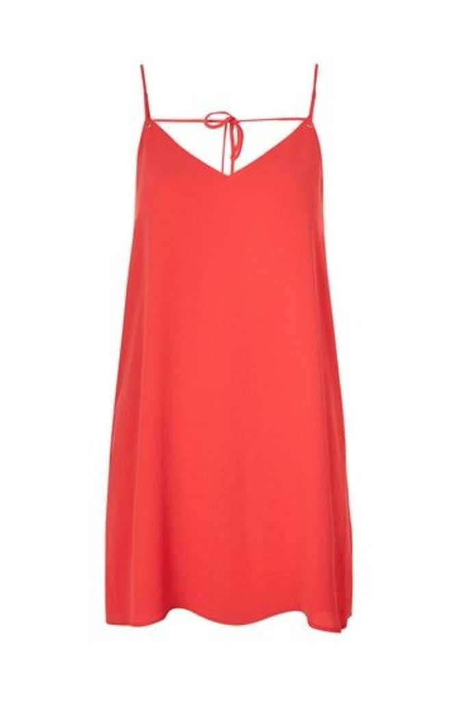 Womens Rouleau Slip Dress - Red, Red