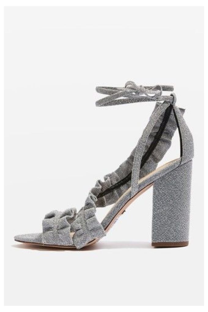 Womens REAL Frill Sandals - Silver, Silver