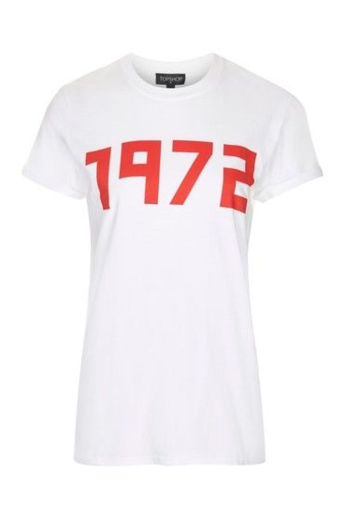 Womens TALL 1972 Slogan T-Shirt - White, White