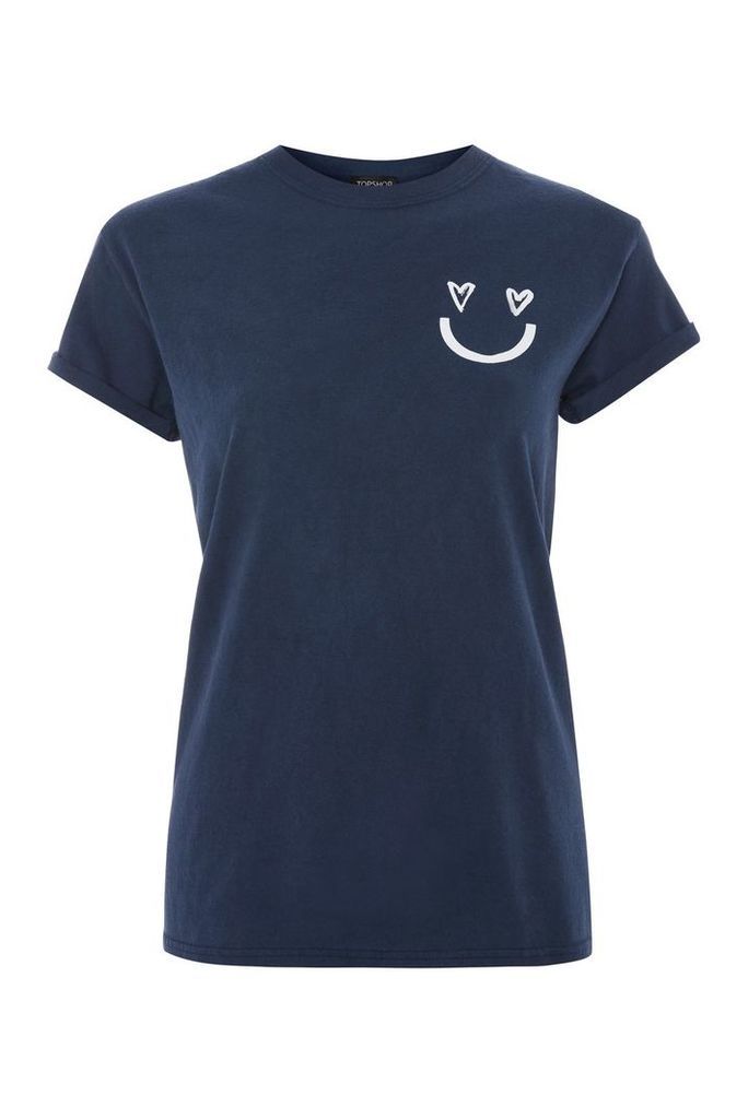 Womens 'C'est La Vie' Slogan T-Shirt - Navy Blue, Navy Blue