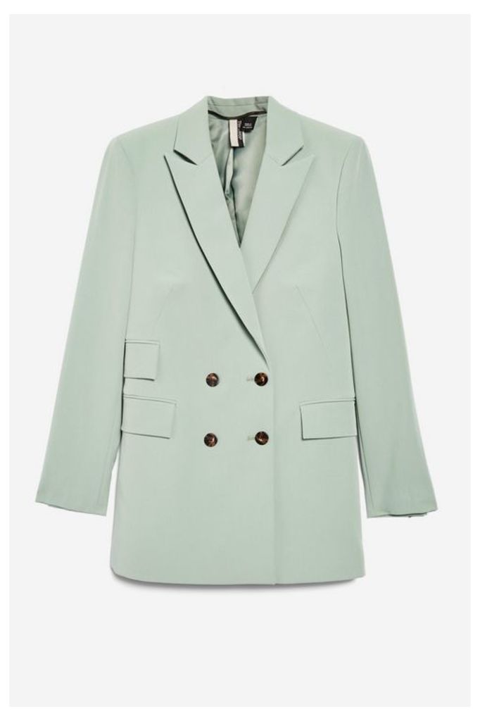 Womens Longline Suit Jacket - Pistachio, Pistachio