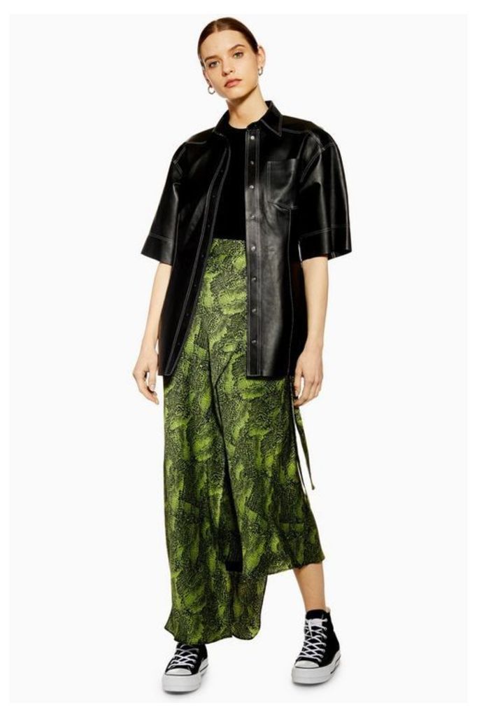 Womens **Alligator Bias Skirt By Boutique - Green, Green