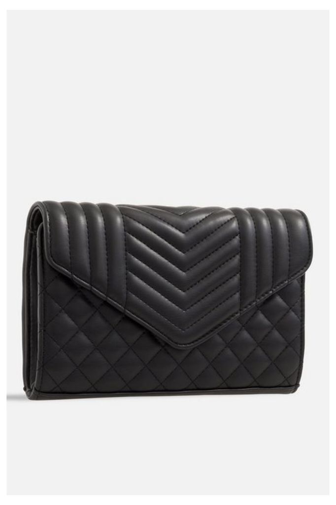 Womens **Quilted Soft Faux Leather Bag By Koko Couture - Black, Black
