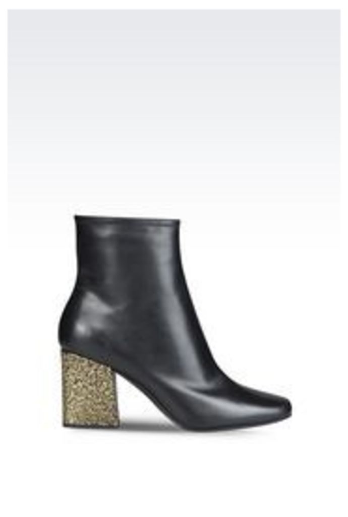 OFFICIAL STORE EMPORIO ARMANI CALFSKIN ANKLE BOOT