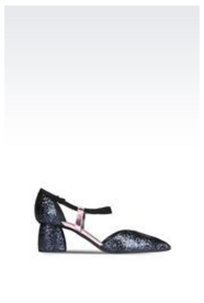 OFFICIAL STORE EMPORIO ARMANI GLITTERY RUNWAY COURT SHOE