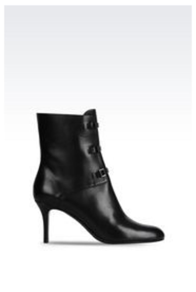 OFFICIAL STORE EMPORIO ARMANI CALFSKIN ANKLE BOOT