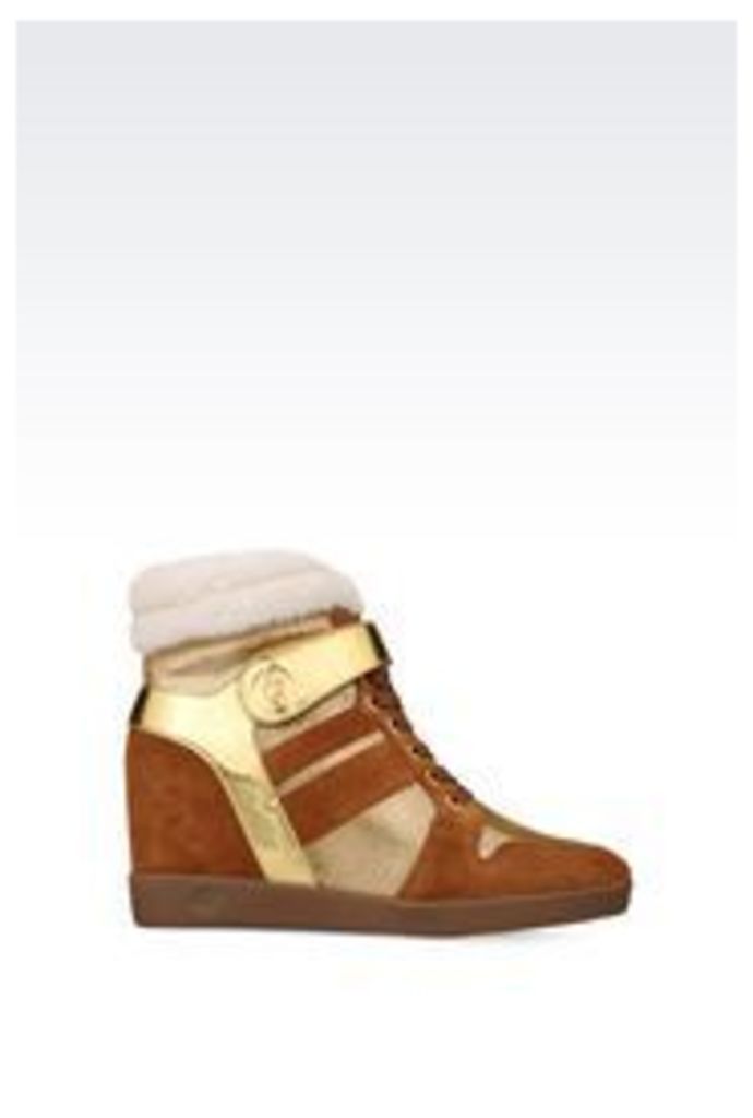 OFFICIAL STORE ARMANI JEANS HIGH-TOP WEDGE SNEAKER