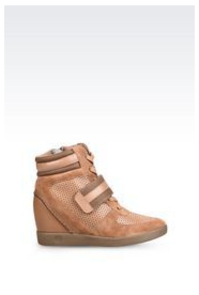 OFFICIAL STORE ARMANI JEANS HIGH-TOP WEDGE SNEAKER