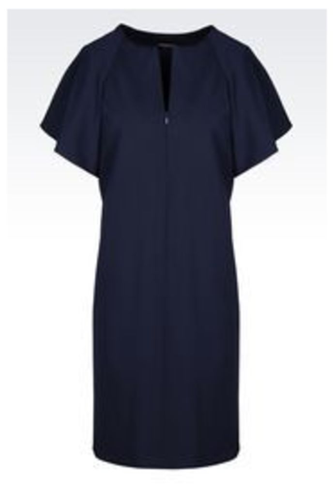 OFFICIAL STORE EMPORIO ARMANI DRESS IN STRETCH WOOL