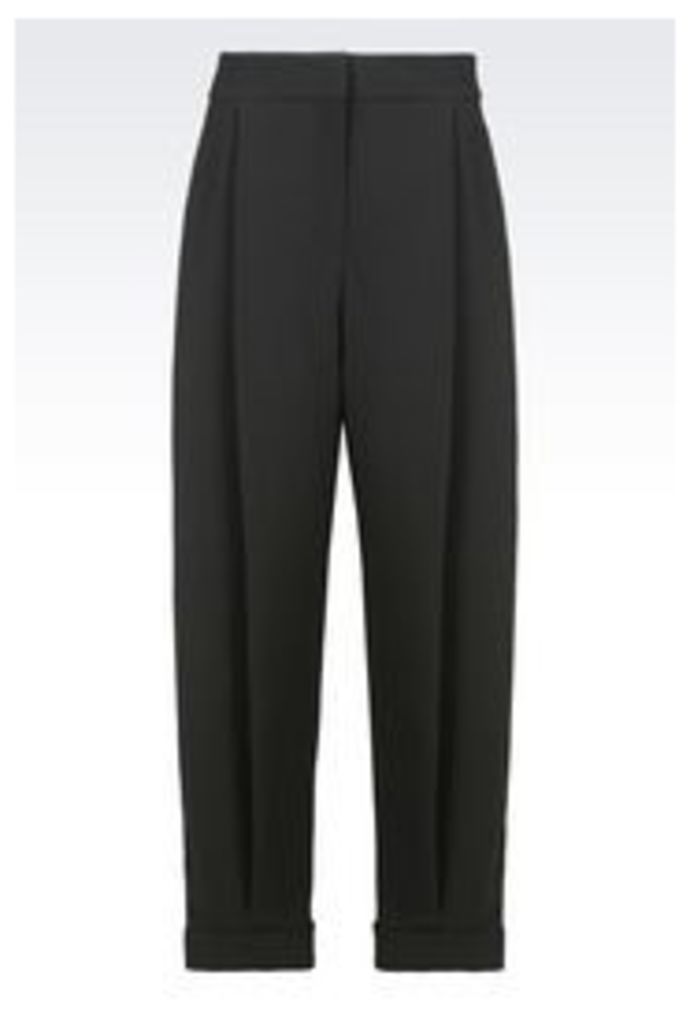 OFFICIAL STORE EMPORIO ARMANI RUNWAY TROUSERS IN TECHNICAL FABRIC