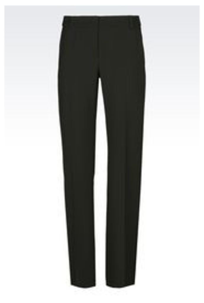 OFFICIAL STORE EMPORIO ARMANI TROUSERS IN WOOL BLEND