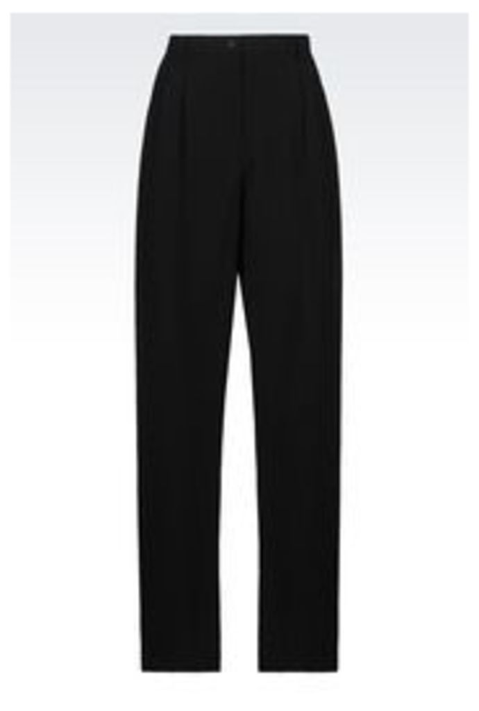 OFFICIAL STORE EMPORIO ARMANI RUNWAY TROUSERS IN TECHNICAL FABRIC