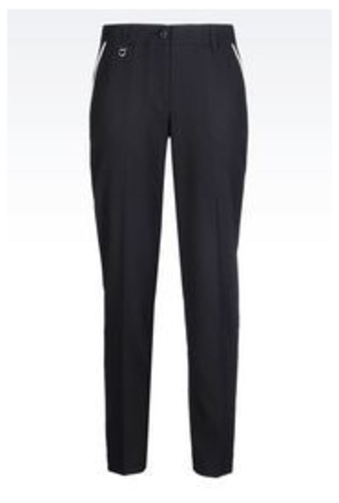 OFFICIAL STORE ARMANI JEANS SLIM FIT TROUSERS IN VISCOSE BLEND