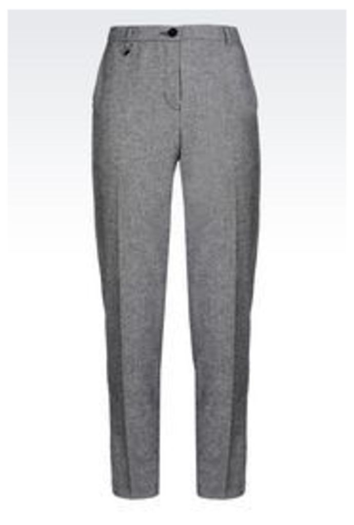 OFFICIAL STORE ARMANI JEANS WOOL BLEND TROUSERS