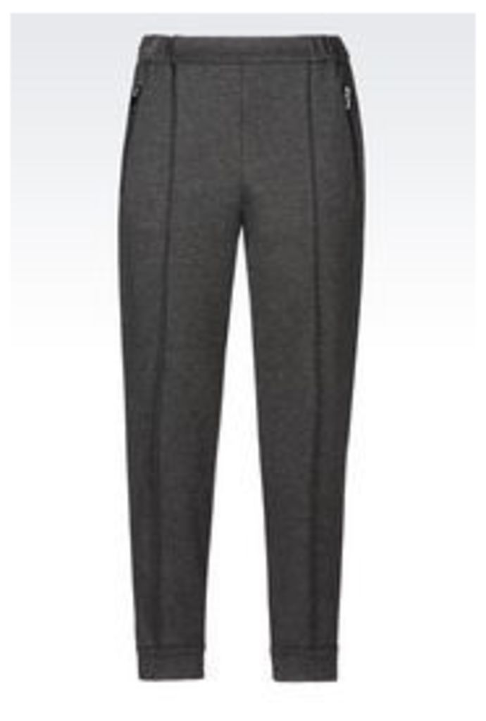 OFFICIAL STORE ARMANI JEANS TROUSERS IN INTERLOCK