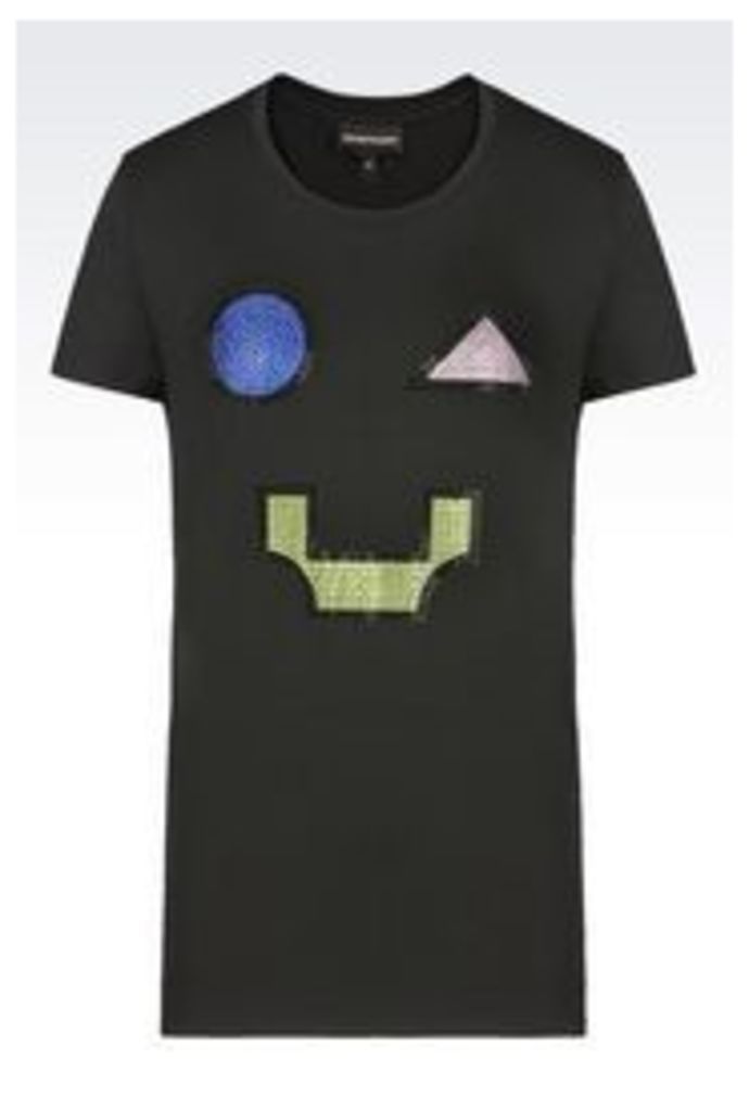 OFFICIAL STORE EMPORIO ARMANI T-SHIRT IN STRETCH COTTON