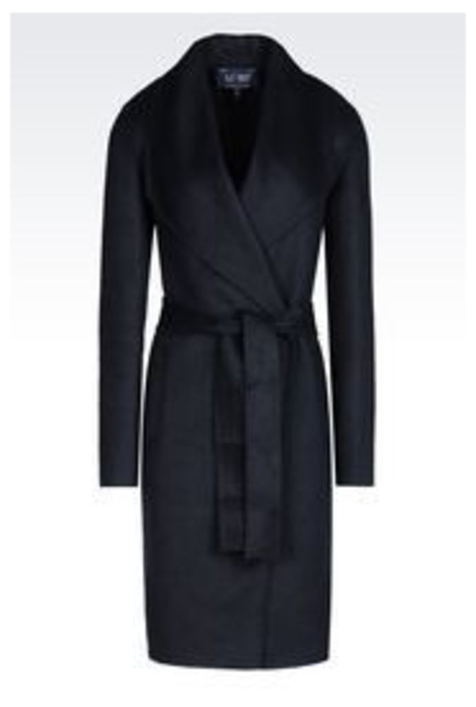 OFFICIAL STORE ARMANI JEANS COAT IN WOOL BLEND
