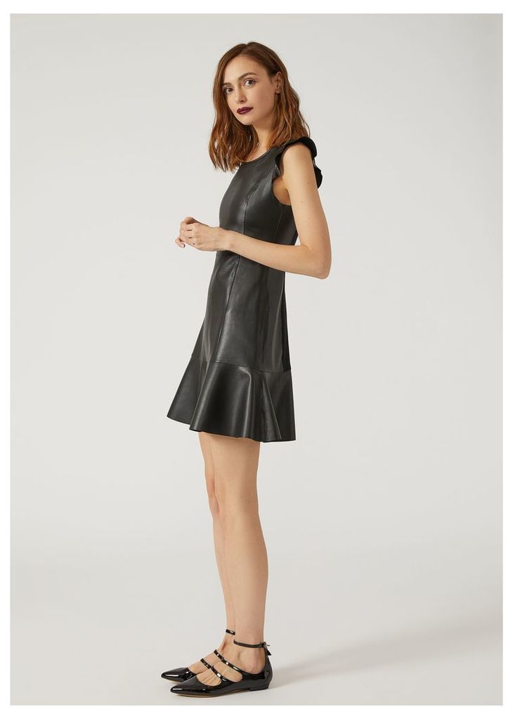 OFFICIAL STORE EMPORIO ARMANI Flared Leather Dress