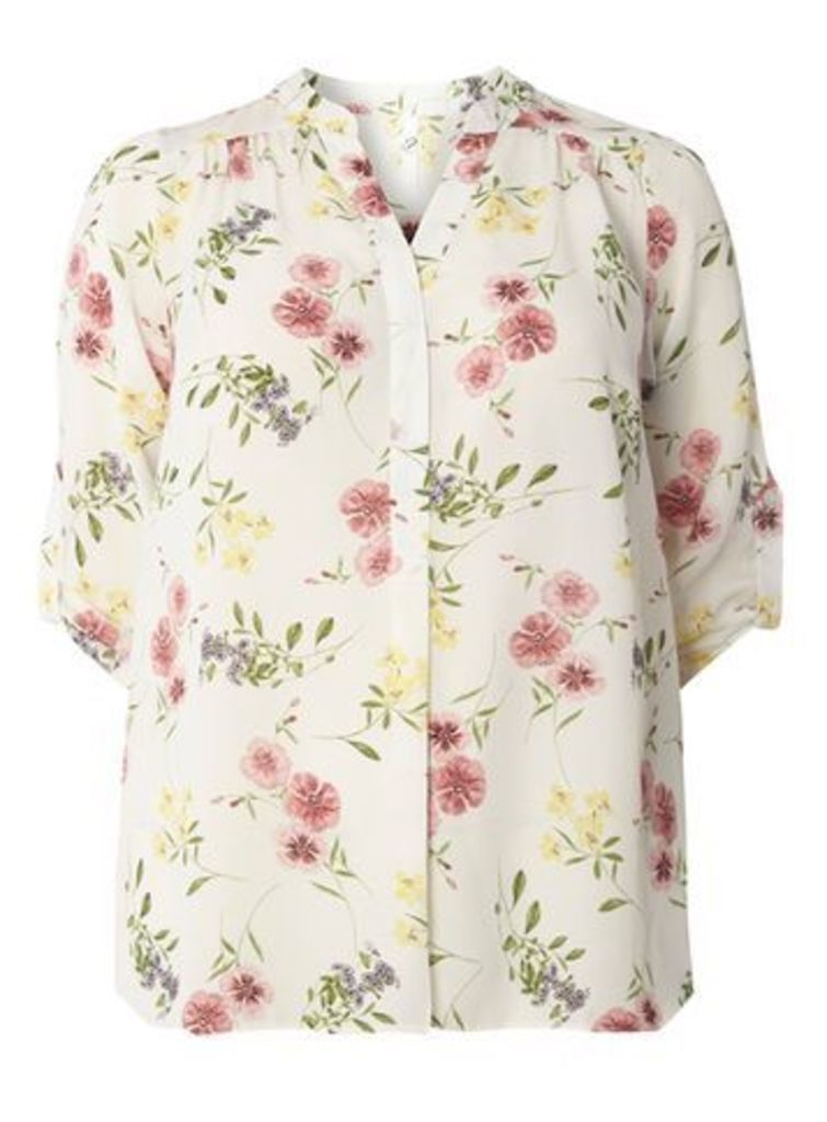 Ivory Busty Fit Floral Shirt, Dark Multi