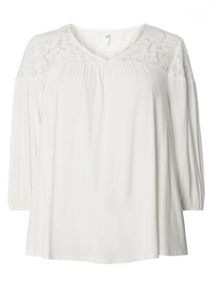 Ivory Lace Top, Ivory