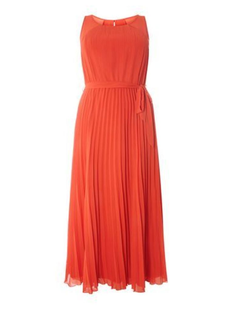 Lovedrobe Orange Pleat Maxi Dress, Orange