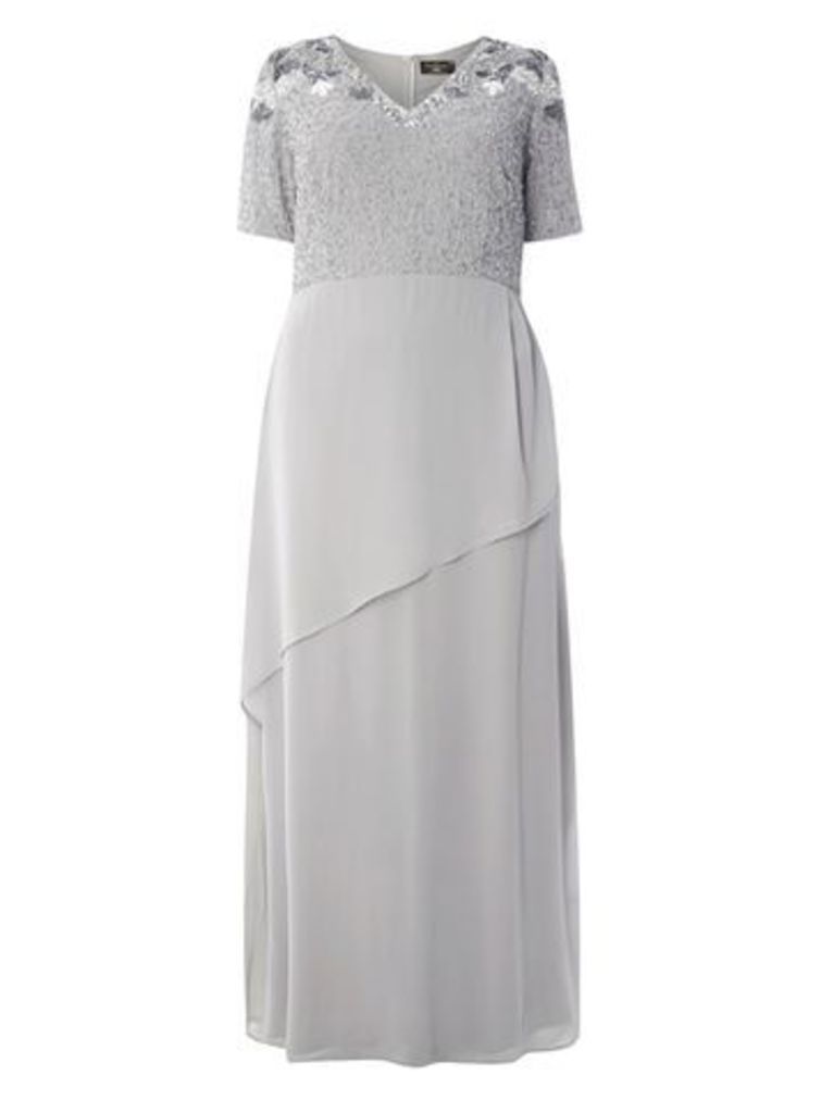 Lovedrobe Luxe Grey Maxi Dress, Grey