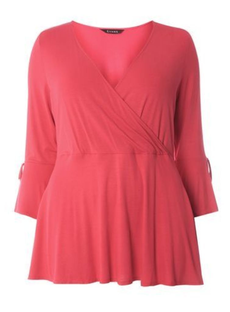 Pink Hourglass Fit Wrap Top, Pink