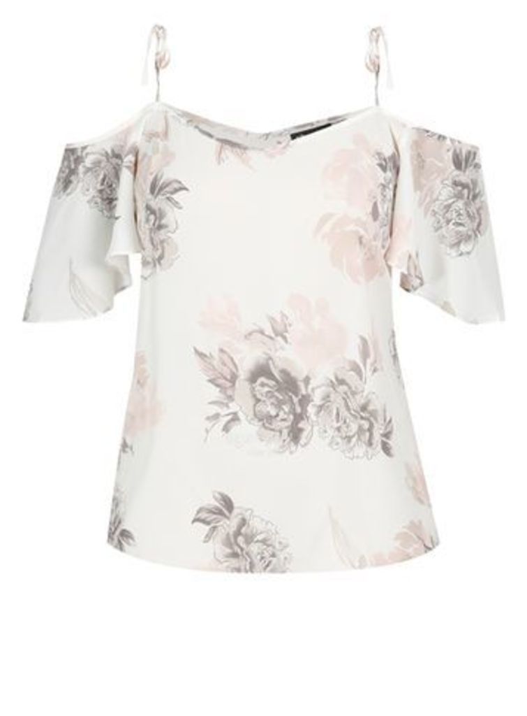 City Chic Blush Whimsy Floral Top, Blush