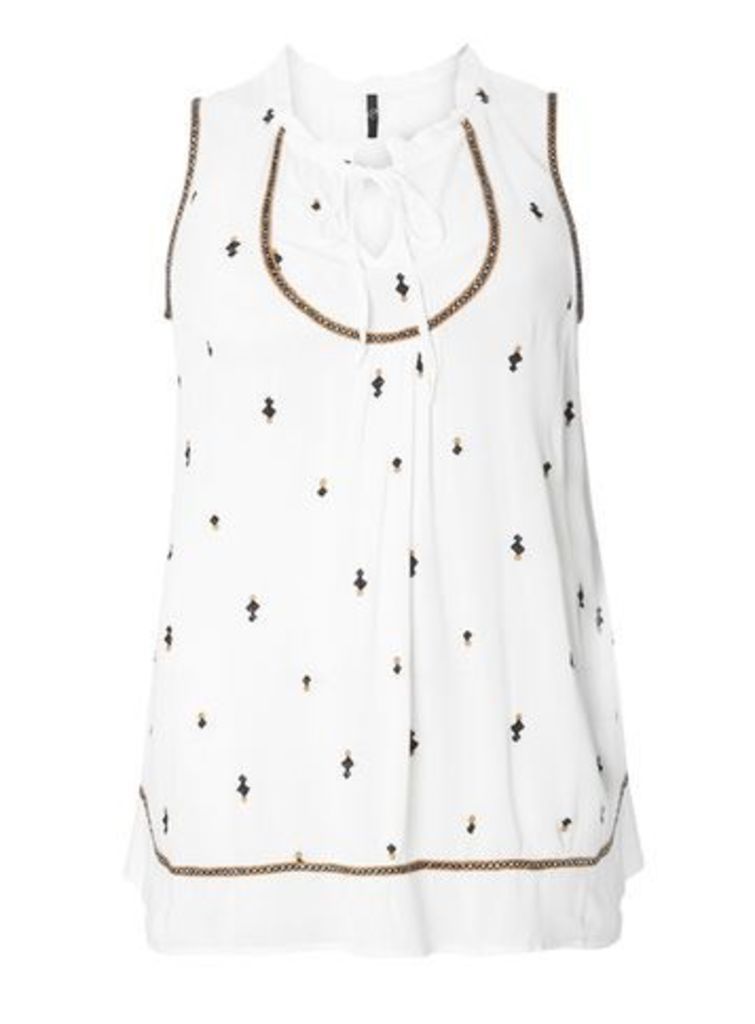 Ivory Embroidered Top, Ivory