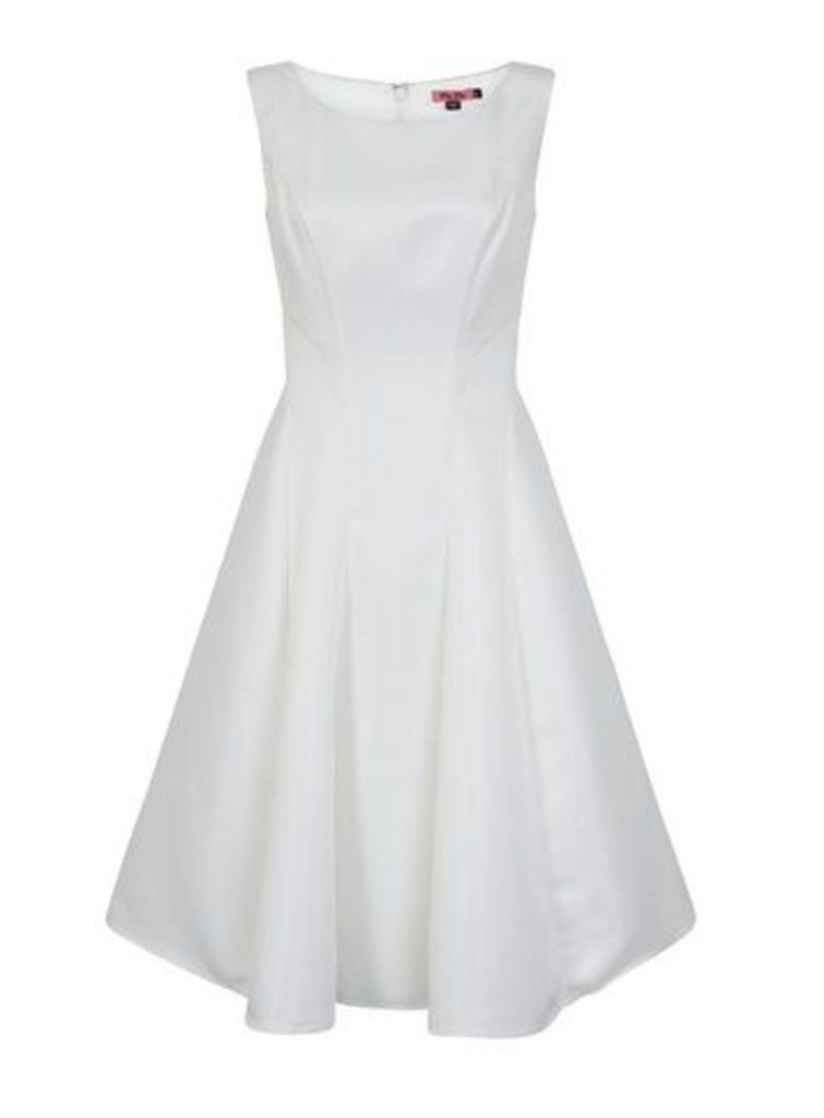 **Chi Chi London White Skater Dress, White