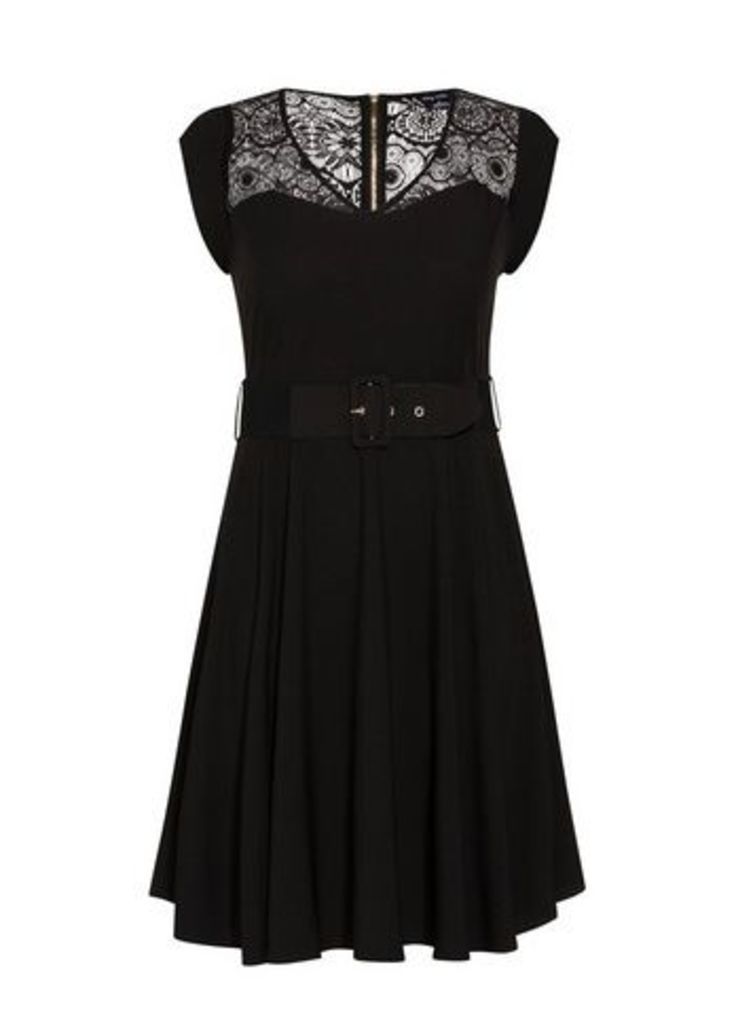 **City Chic Black Vintage Lace Dress, Black