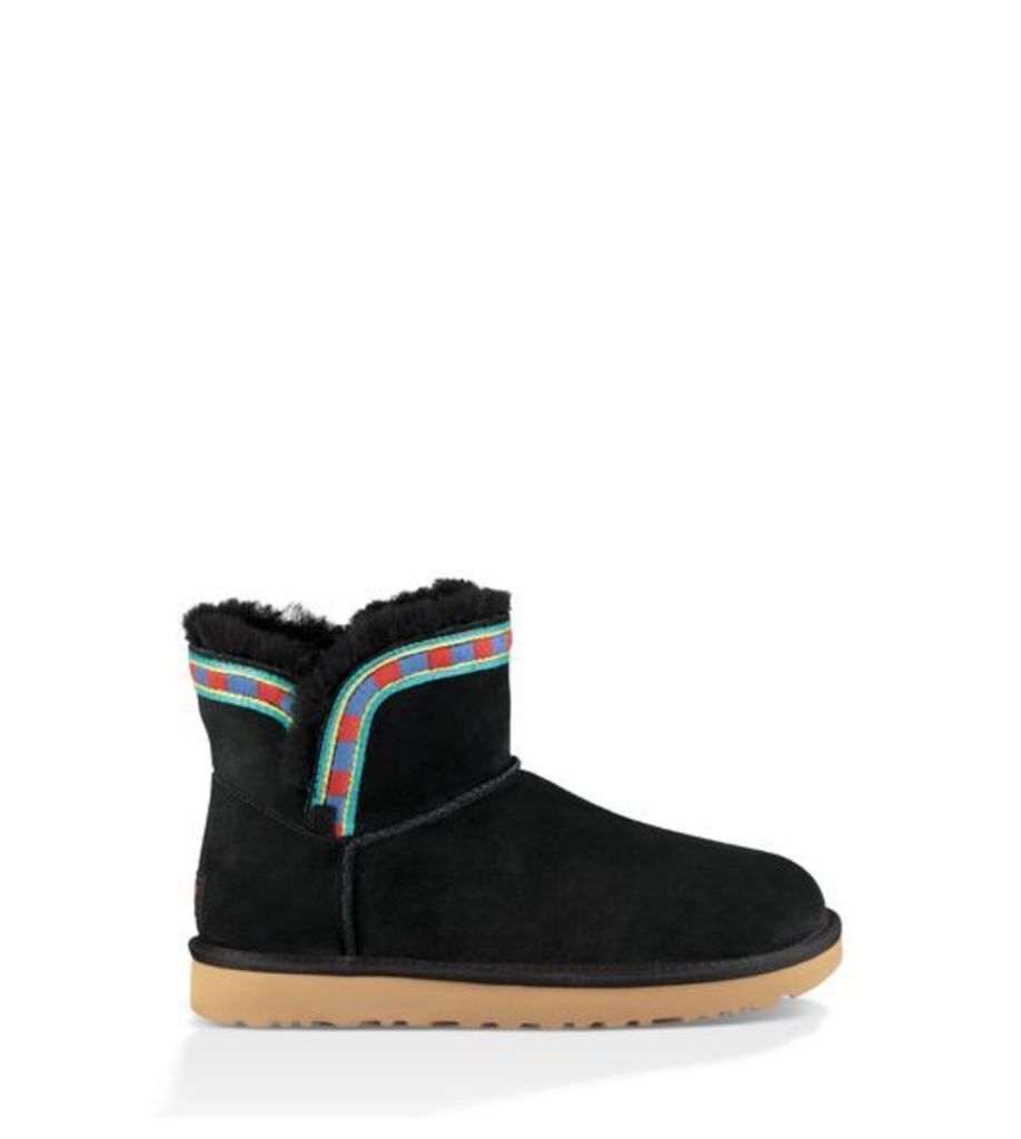 UGG Rosamaria Embroidery Womens Classic Boots Black 6
