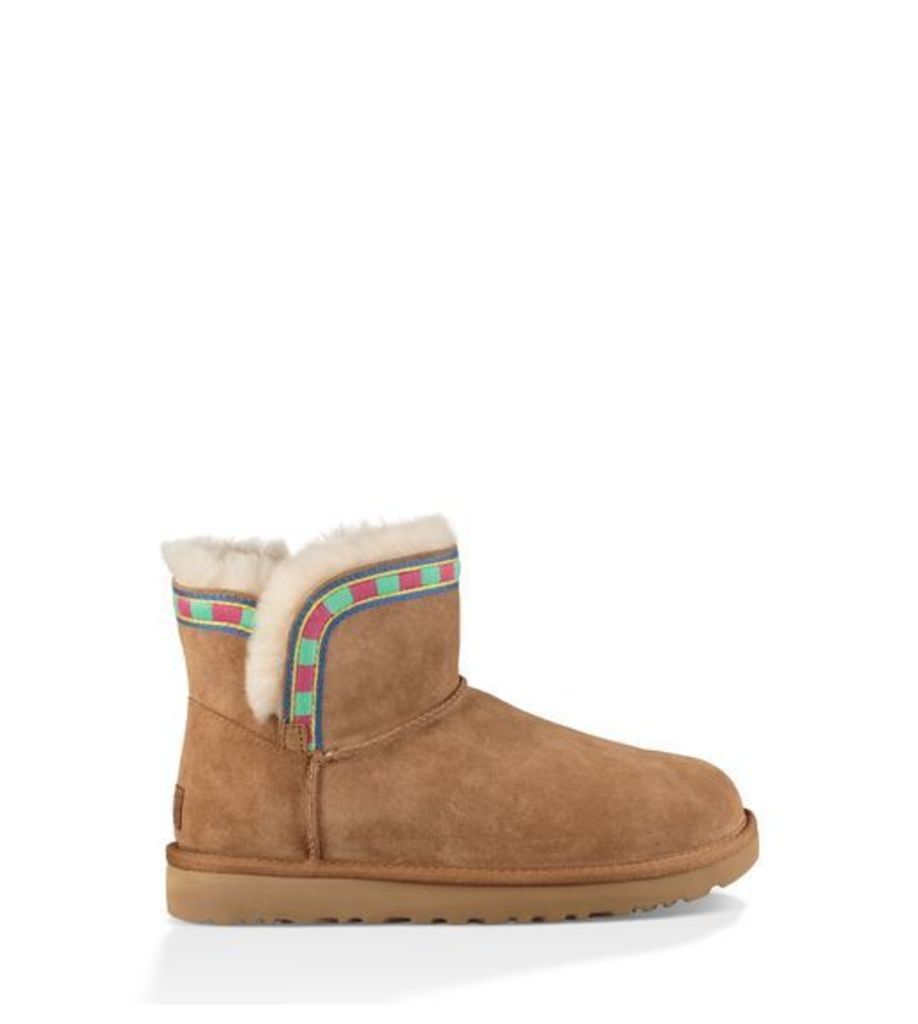 UGG Rosamaria Embroidery Womens Classic Boots Chestnut 8
