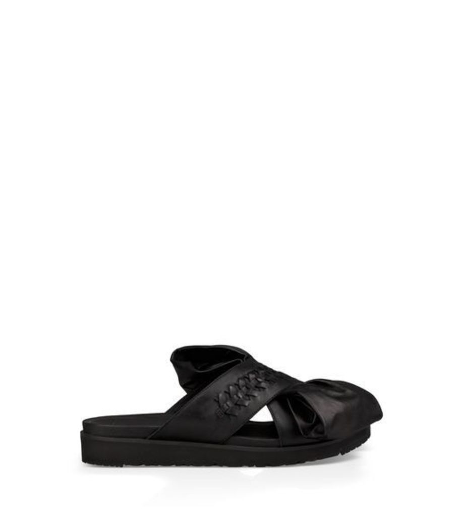 UGG The Raven Bow Womens Sandals Black 8