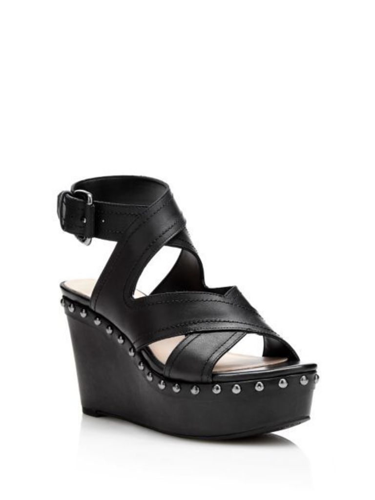 Guess Darley Leather Wedge Sandal