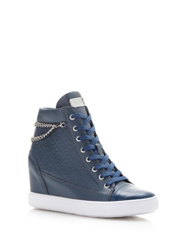Guess Furia Leather Wedge Sneaker