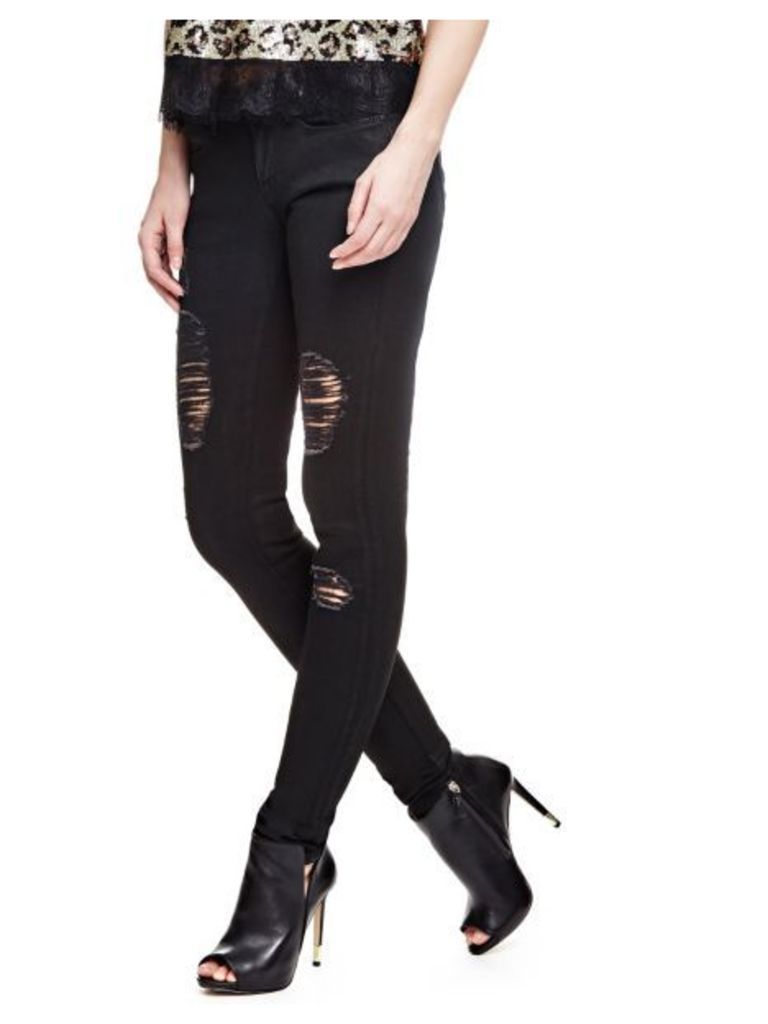 Guess Jeggings With Abrasions